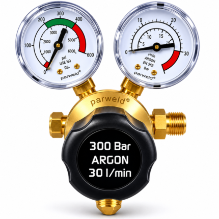 Argon Shielding Gas Regulator for MIG and TIG Welding Gases. Single Stage, 2 Guage, 300Bar. 30lpm flow