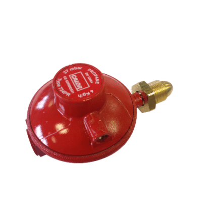 37mbar Propane 4kg/h Regulator - Includes a 3/8" BSPM to 8mm nozzle