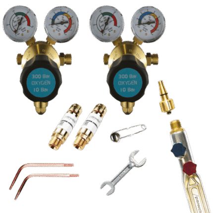 Oxygen - Acetylene. Light Weight Welding / Brazing Kit - with Carry Case