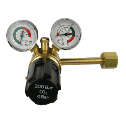 CO2 (Carbon Dioxide) Sheilding Gas Regulator for MIG / TIG Welding. Single Stage, 2 Guage, 300Bar. 4Bar max outlet pressure