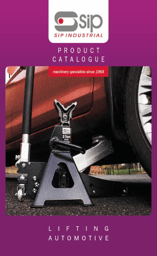 Front Cover Of The SIP Automotive Lifting Product Catalogue