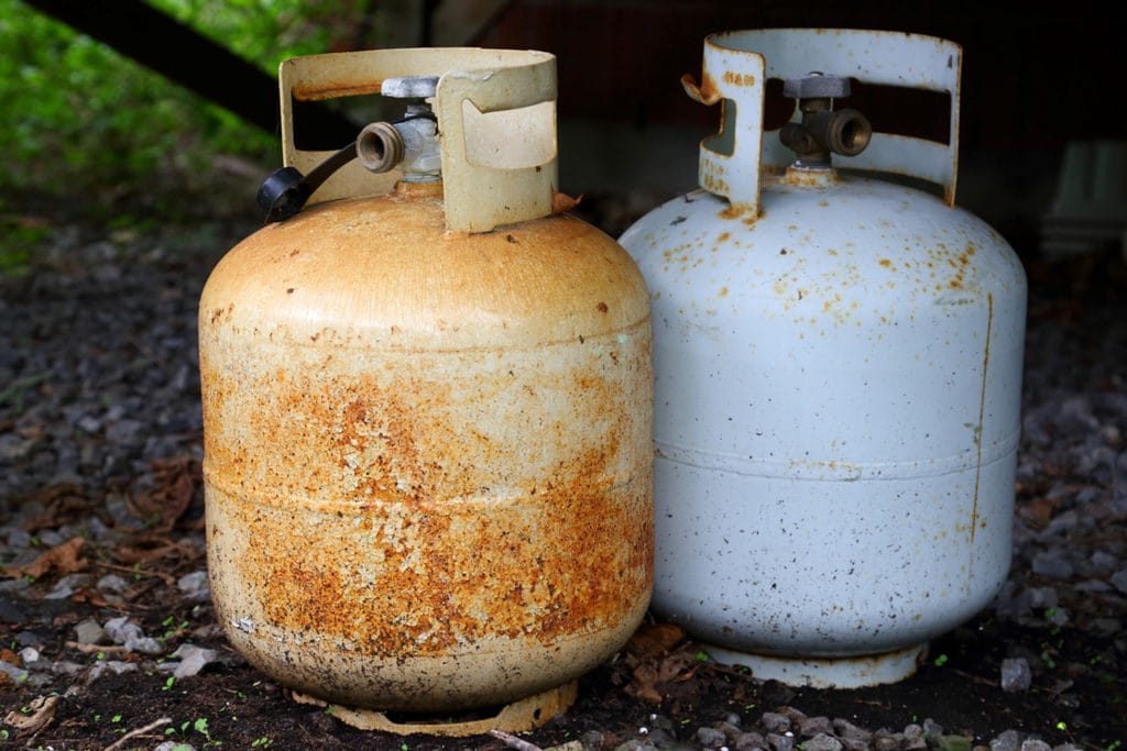 two gas tanks