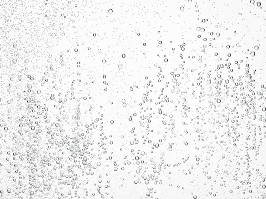 A close-up of water bubbles