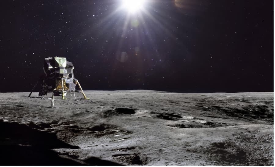 A person on the moon