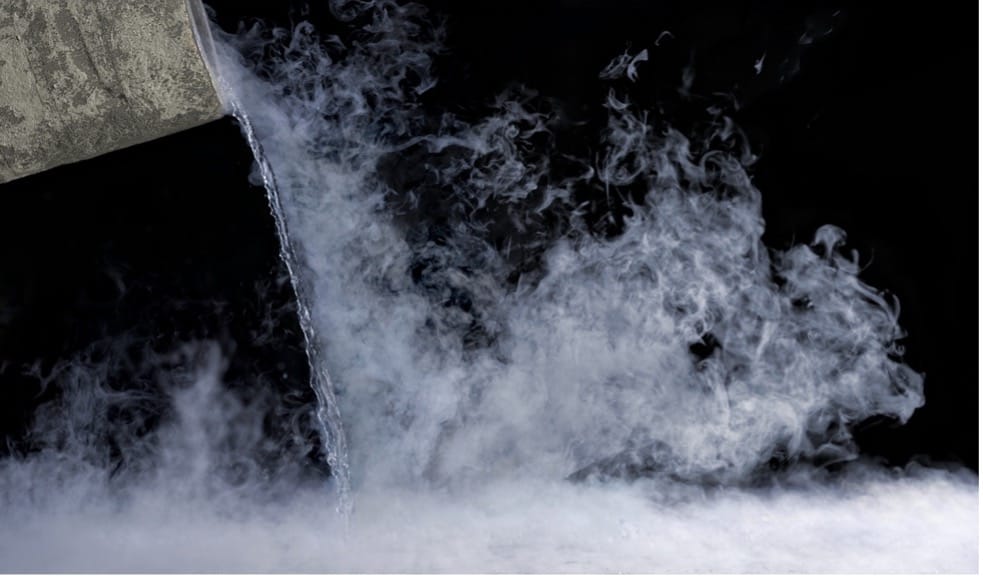 A close-up of a stream of water