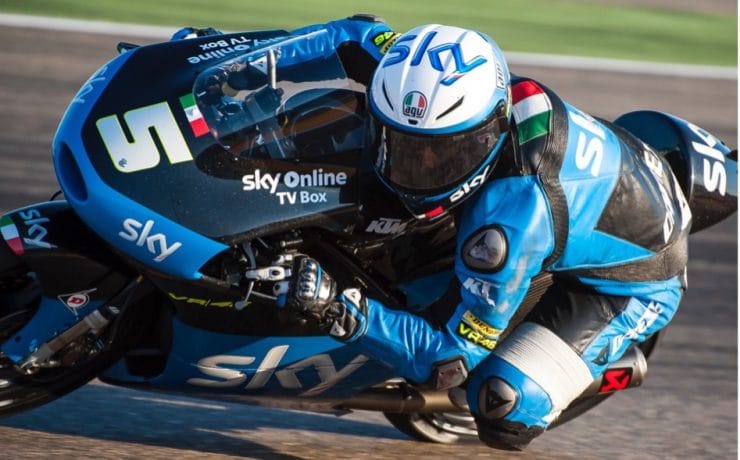 A person on a motorcycle