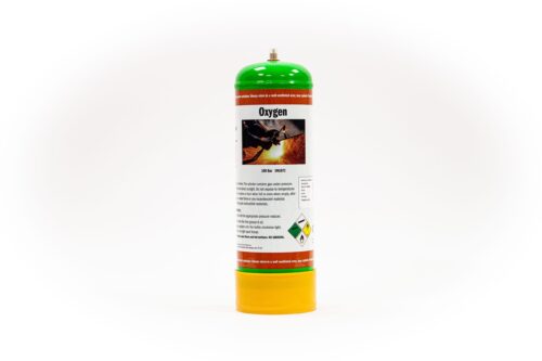 Oxygen gas bottle 220ltr for for Heating, Cutting, Brazing, and Lead Welding disposable cylinder - M10*1RH