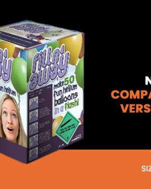 Large Disposable Helium Gas Cylinder for 40 x 9" Latex Balloons