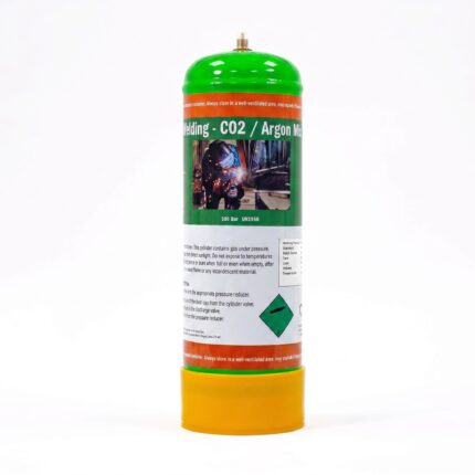 Argon-CO2 Gas Bottle 220ltr for MIG Welding. Disposable cylinder ( M10 cylinder valve) - 20% mix