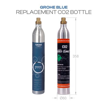 Grohe Blue Compatible CO2 Bottle - Replacement 425 g for Sparkling Water (4-Pack)