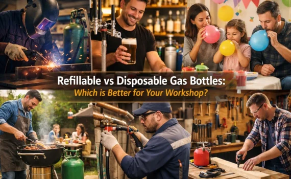 Refillable vs Disposable Gas Bottles: Which is Better for Your Workshop?