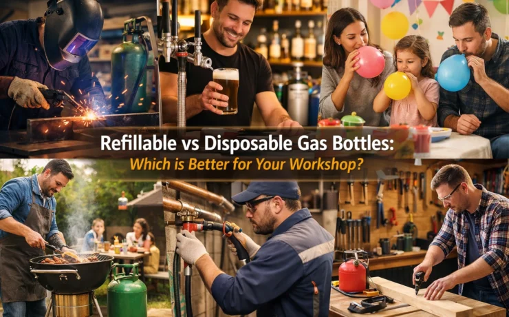 Refillable vs Disposable Gas Bottles: Which is Better for Your Workshop?